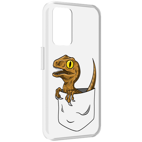 Чехол MyPads динозавр в кармане для Realme GT Neo3T задняя-панель-накладка-бампер