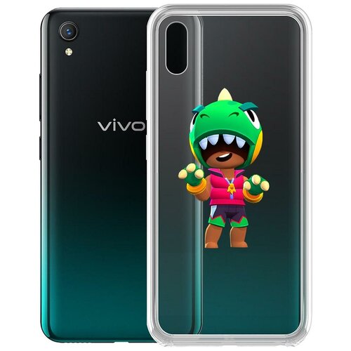 фото Чехол-накладка clear case brawl stars-дино леон для vivo y1s krutoff group