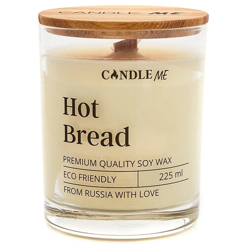 Набор свечей CANDLE ME Hot Bread с деревянным фитилем, белый