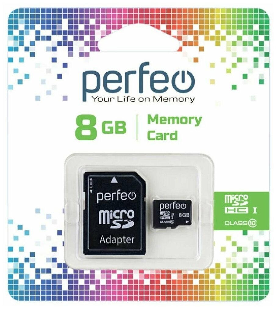 Карта памяти Perfeo microSD 8GB (Cl10)