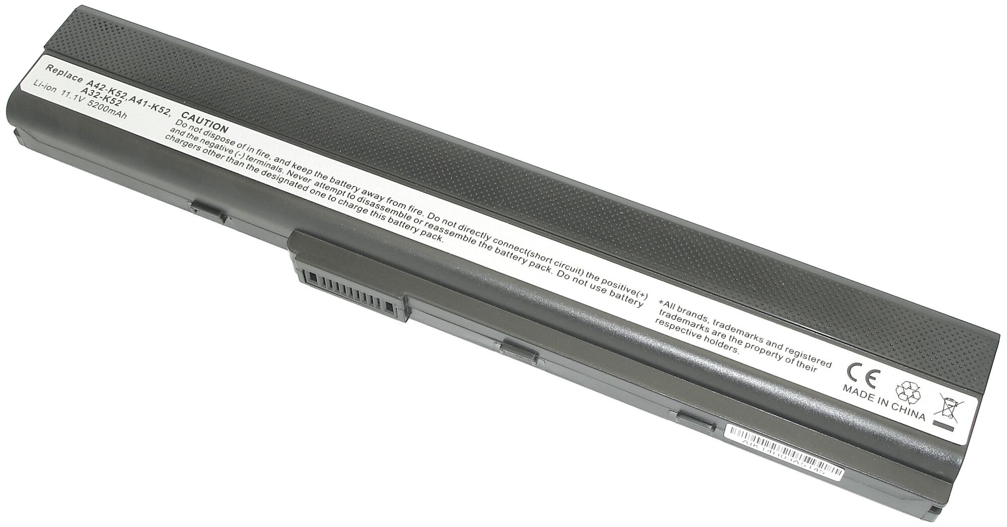 Аккумулятор OEM (совместимый с A31-B53, A31-K42) для ноутбука Asus A42 10.8V 4400mAh черный