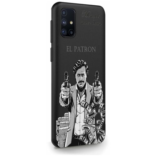 Черный силиконовый чехол MustHaveCase для Samsung Galaxy M31s El Patron Pablo Escobar/ Пабло Эскобар для Самсунг Галакси M31s