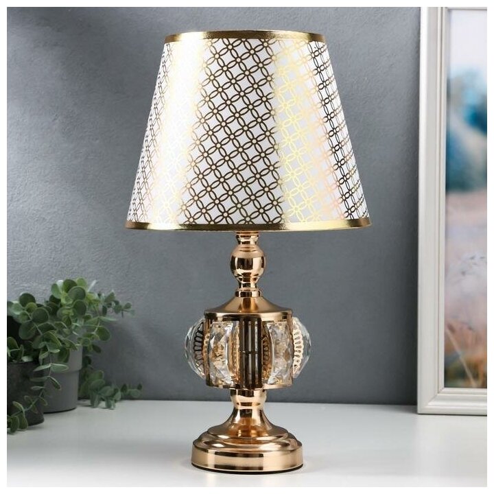 фото Настольная лампа с подсветкой 16682/1 E27 40Вт золото