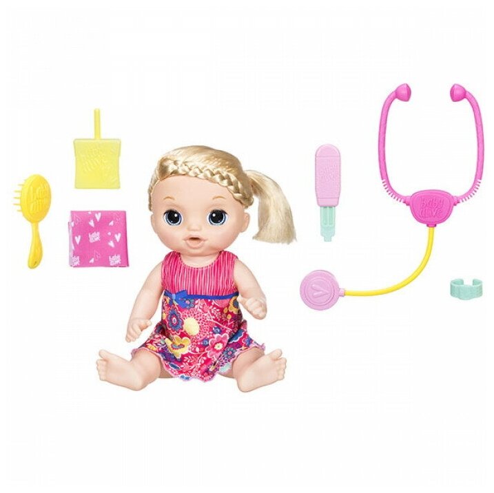 Кукла Hasbro BABY ALIVE Малышка у врача Блондинка с аксессуарами C0957121-no