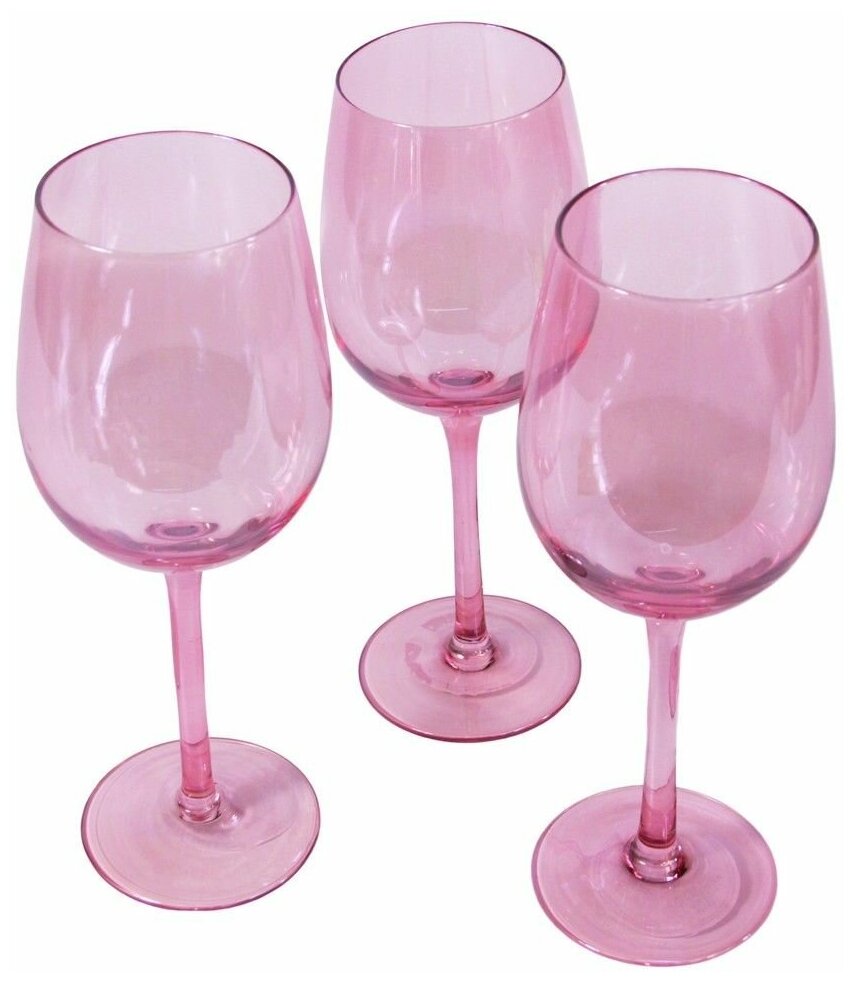 Набор бокалов для вина россэ, стекло, розовый, 420 мл (6 шт.), Koopman International DP2012030