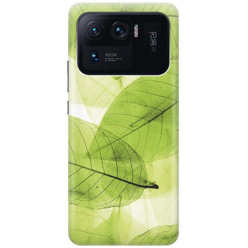 фото Ультратонкий силиконовый чехол-накладка для xiaomi mi 11 ultra с принтом "зеленые листья" gosso