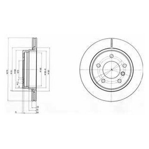 BG3041C_диск тормозной задний!\ BMW E36/E46 1.6-2.0D M47/M50/M52 98> DELPHI BG3041C