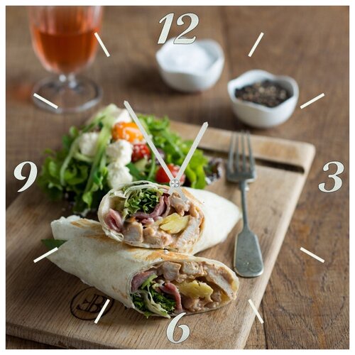 фото Svs настенные часы svs 3001738 kitchen роллы с зеленью