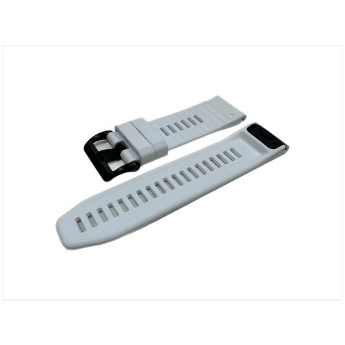 Силиконовый браслет для часов Garmin Fenix 7X/6X Pro/5X, Tactix 7 QuickFit, белый, 26 мм