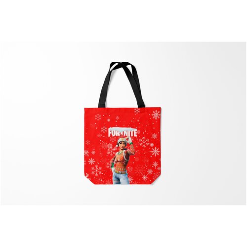 фото Сумка-шоппер / 40х40 см / геймерам / fortnite новогодний. burnettie