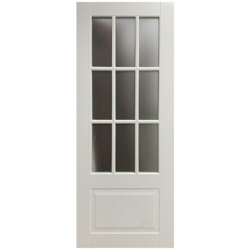 Дверное полотно Классика  800*2000 Эмаль , цвет cерый, стекло белое сатинат полотно дверное сафари по 800 белое ламинация