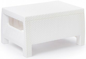 Стол"Ротанг", 76,5х57х42 см, цвет белый Альтернатива 3569624 .