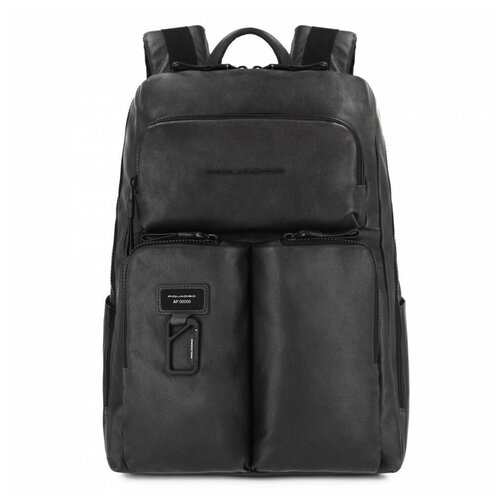 фото Мужской кожаный рюкзак piquadro ca3349ap/n черный