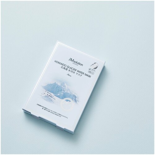 Корейские тканевые маски для лица увлажняющие JM solution HOKKAIDO GLACIER MASK Pure, 5 штук