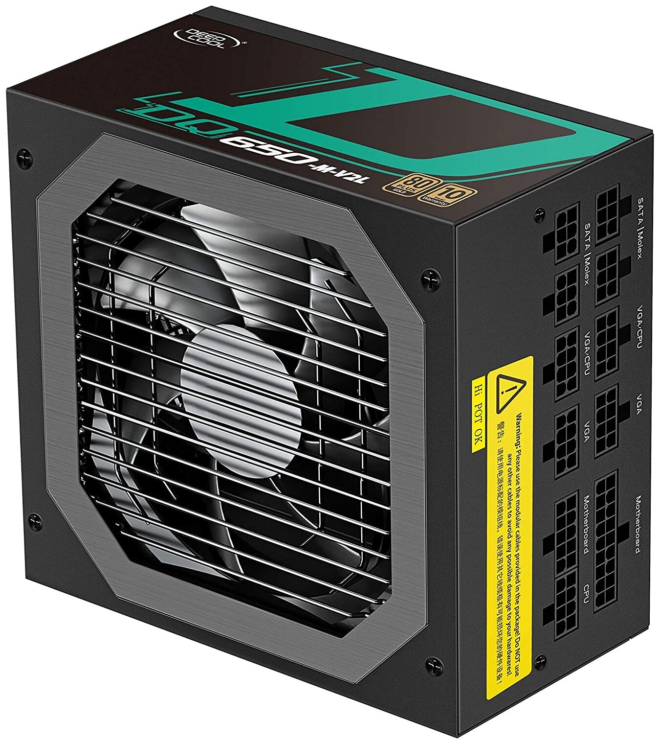 Блок питания 650W Deepcool Quanta DQ650-M-V2L (ATX, fan 120mm, APFC, cab manag, 80 PLUS Gold) (DP-GD-DQ650-M-V2L) - фотография № 3