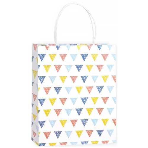фото Пакет подарочный, разноцветные треугольники, 32*26*12 см, 1 шт. дон баллон