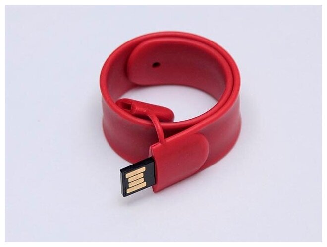 Флешка в виде браслета (8 Гб / GB USB 2.0 Красный/Red SS001 Flash drive браслет VF- 201)