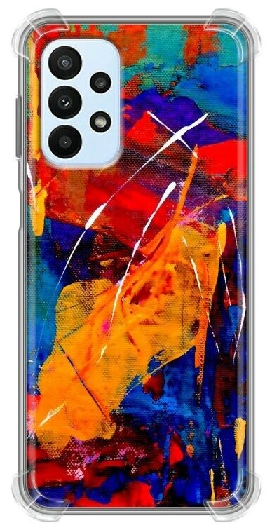 Дизайнерский силиконовый с усиленными углами чехол для Самсунг Гэлакси А23 / Samsung Galaxy A23 Краски