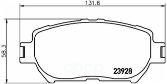 Дисковые тормозные колодки передние NISSHINBO NP-1017 для Lexus, Toyota (4 шт.)