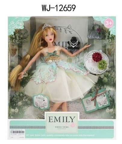 Кукла ABtoys Emily Мятная серия с сумочкой и аксессуарами 30см WJ-12659