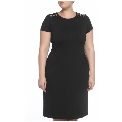 Платье Paquito, повседневное, полуприлегающее, мини, размер 48 (XL), черный