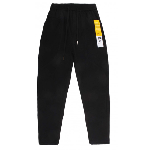 Школьные брюки джоггеры miasin демисезонные, повседневный стиль, пояс на резинке, карманы, размер 146, черный