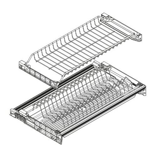 Сушка для посуды, двухуровневая, INOXA, Италия, в шкаф 500 мм
