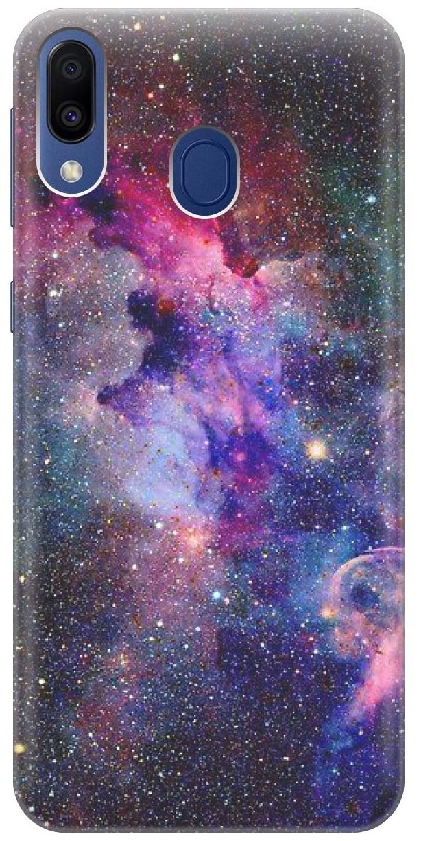 GOSSO Ультратонкий силиконовый чехол-накладка для Samsung Galaxy M20 с принтом "Открытый космос"