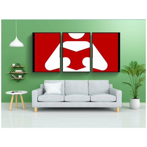 фото Набор модулных постеров для интерьера "читатель, книга, символ" 60x90 см. в тубусе, без рамки lotsprints