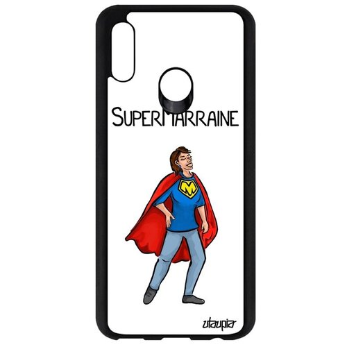 фото Необычный чехол для мобильного // huawei p smart 2019 // "суперкрестная" комикс шутка, utaupia, белый
