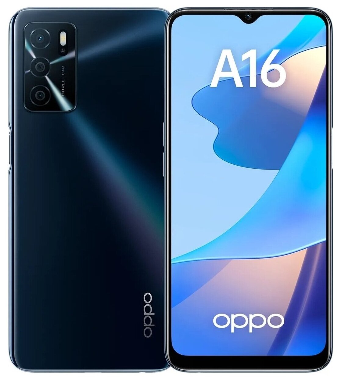 Смартфон OPPO A16 32Gb, CPH2269, черный - фото №1