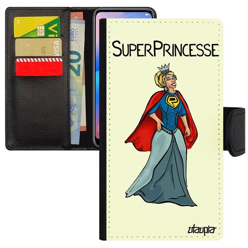 фото Красивый чехол-книжка на мобильный // apple iphone x // "суперпринцесса" принцесса рисунок, utaupia, белый