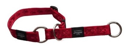 Rogz Полуудавка строгая серия Alpinist, размер M (26-40см), ширина 1,6см, красный (WEB HALF CHECK COLLAR) HBC23C | WEB HALF CHECK COLLAR, 0,04 кг