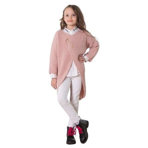 Кардиган школьный для девочки 80 LVL Одри мини пудра 134-146