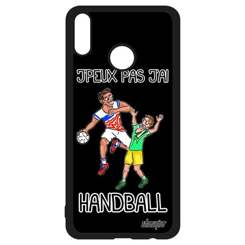 фото Защитный чехол на смартфон // honor 8x // "не могу - у меня гандбол!" комикс надпись, utaupia, черный