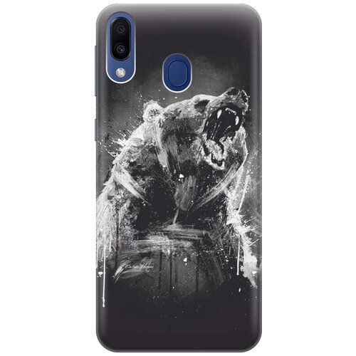 фото Gosso ультратонкий силиконовый чехол-накладка для samsung galaxy m20 с принтом "разъяренный медведь"