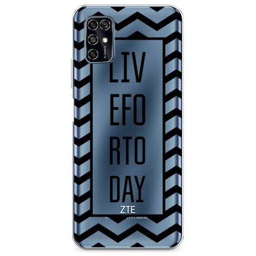 фото Силиконовый чехол "livefortoday black" на zte zte blade v2020 smart / зте блейд в2020 смарт case place