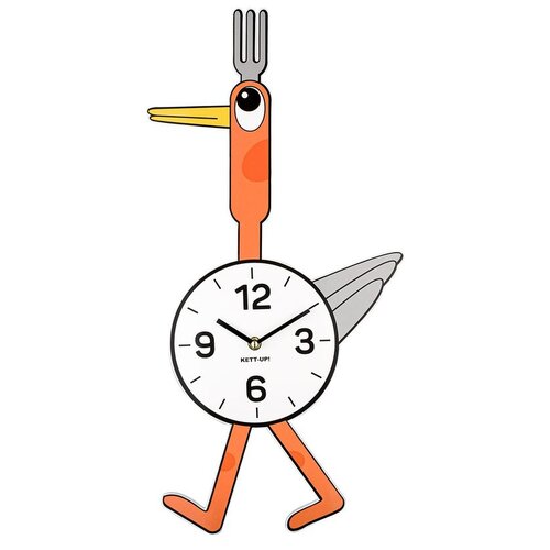 фото Часы настенные кварцевые kett-up модный страус мультицвет
