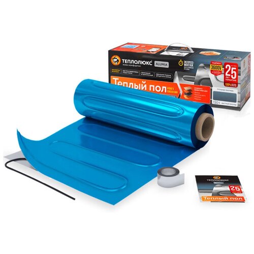 Теплый пол электрический под ламинат мат нагревательный Теплолюкс Alumia 150 Вт10 квм терморегулятор 5143₽