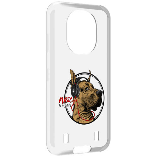 Чехол MyPads музыкальная собака для Oukitel WP16 задняя-панель-накладка-бампер