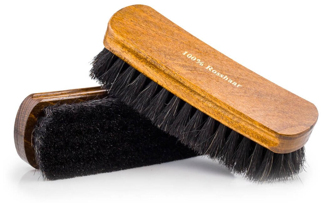 Щетка чистки и полировки обуви, Rosshaar, 17 см, натуральный черный ворс