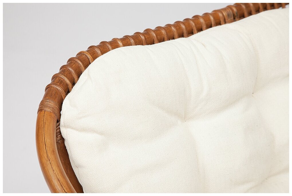 Комплект TetChair" NEW BOGOTA " ( диван + 2 кресла + стол со стеклом ) /с подушками/ ротанг, кр:61х67х78,5см, дв:108х66х78,5см, ст:D60х56,5см, coco brown (коричневый кокос) - фотография № 13