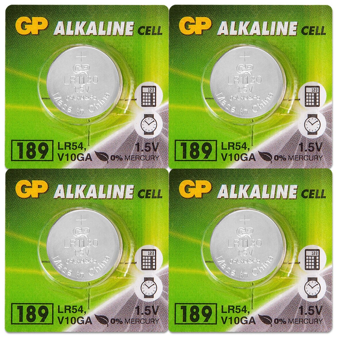 Батарейка AG10 (LR54 LR1130 389) 1.5V GP Blister