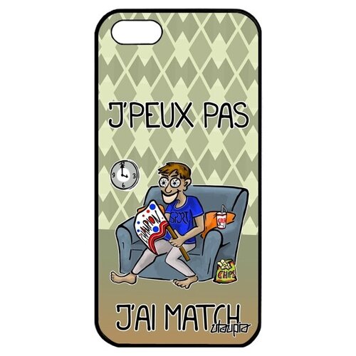 фото Стильный чехол для // apple iphone 5 5s se (2016) // "не могу - у меня матч!" чемпионат карикатура, utaupia, белый