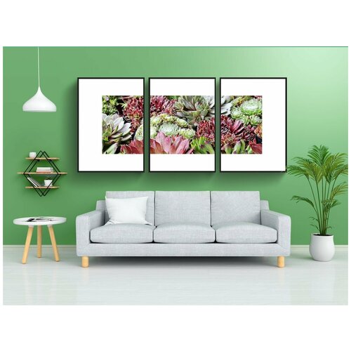 фото Набор модулных постеров для интерьера "камень культур, завод, почвопокровное" 60x90 см. в тубусе, без рамки lotsprints