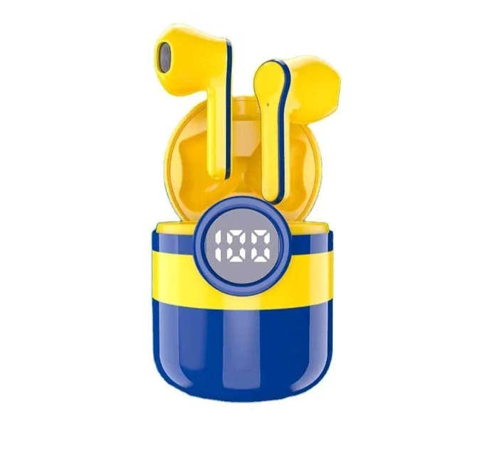 Детские беспроводные наушники Миньон SZX PRO12 для iOS Android / желто-синие
