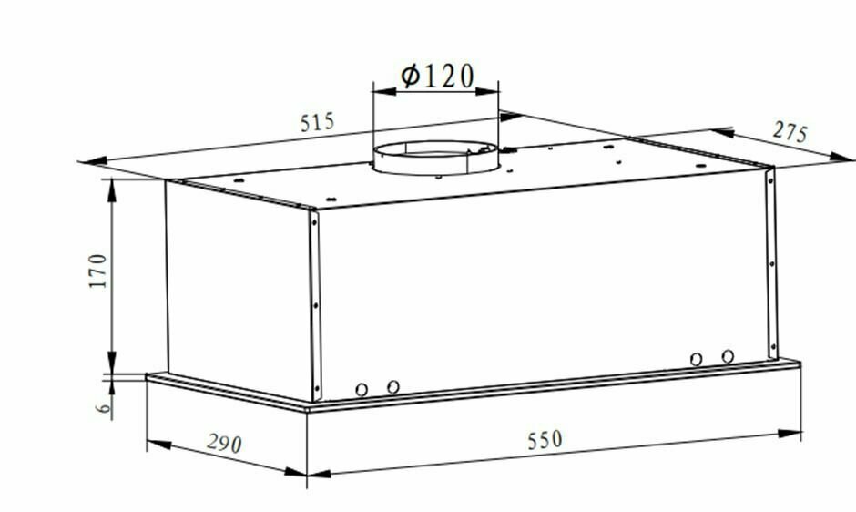 Вытяжка кухонная MACBI встраиваемая M-BOX52G BLACK 800 м3/ч Черная - фотография № 4