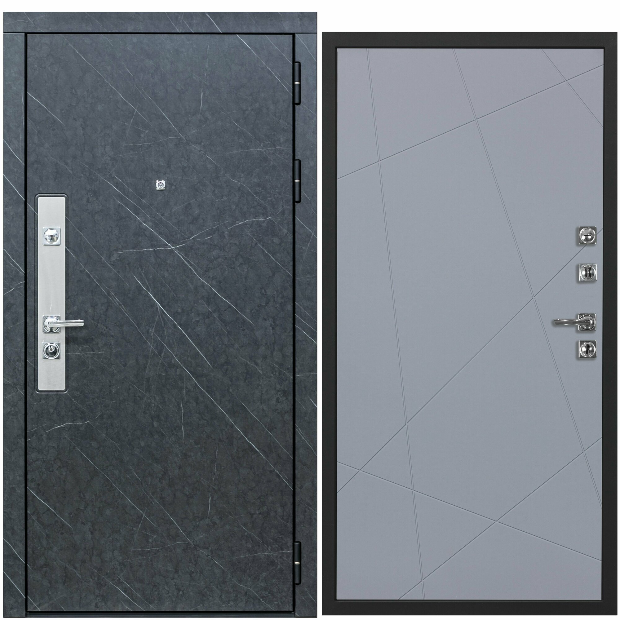 Дверь входная металлическая DIVA ДХ-26 2050x860 Правая Гранит лава оникс - Д11 Силк маус, тепло-шумоизоляция, антикоррозийная защита для квартиры