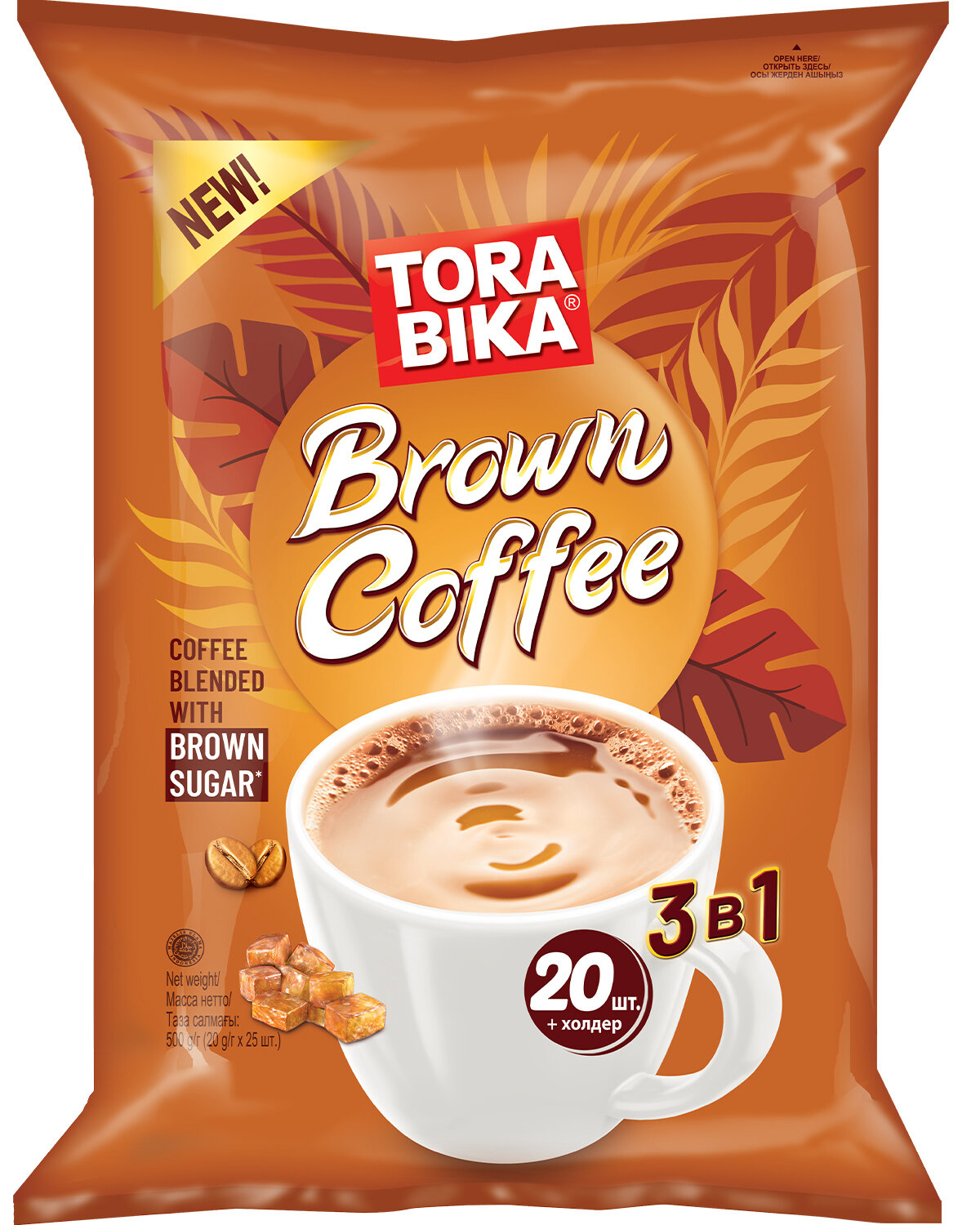 Напиток кофейный 3в1 TORABIKA BROWN COFFEE 20шт по 25гр