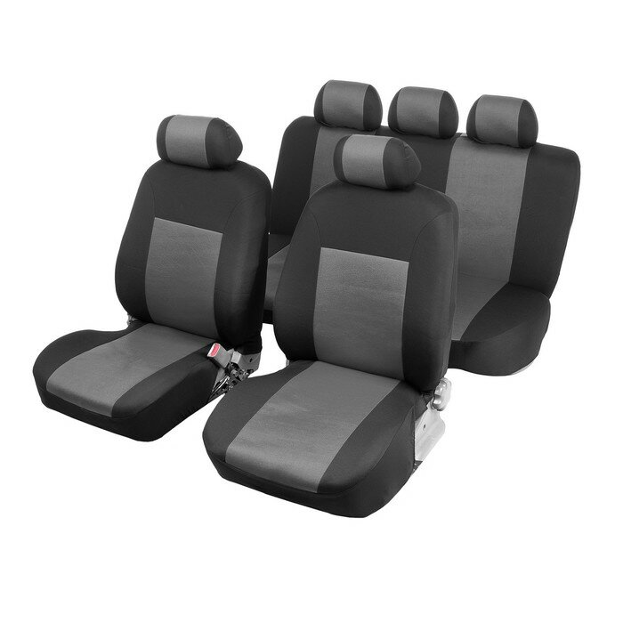 Авточехлы TORSO Premium универсальные 11 предметов серый